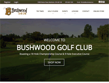 Tablet Screenshot of bushwoodgolf.com